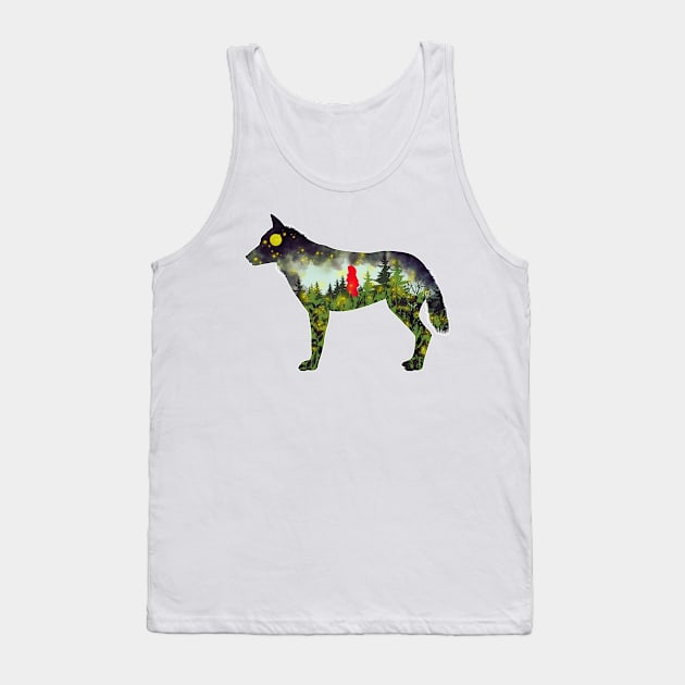 Big Bad Wolf Tank Top by Anastasiya Malakhova